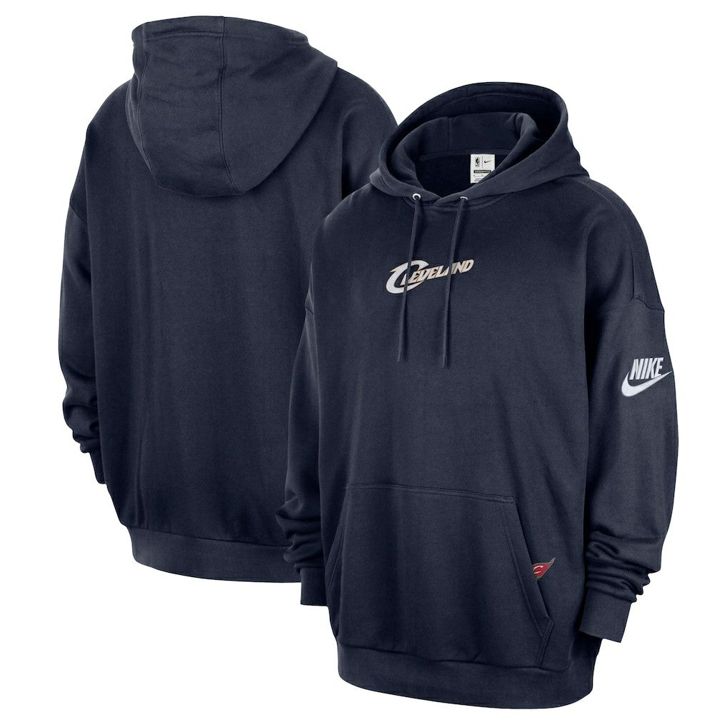 Cleveland Cavaliers Classic Edition Hardwood Classics Premium Club Heavyweight Fleece Hoodie Navy