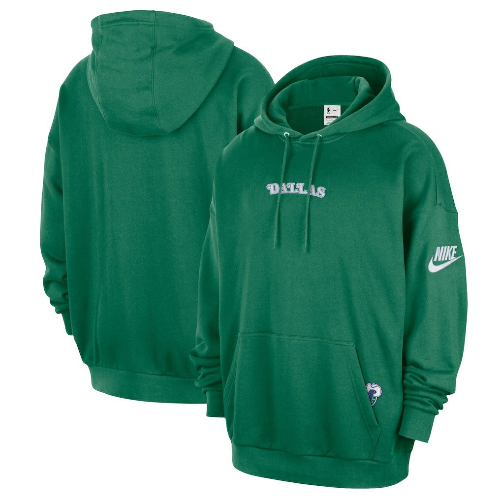 Dallas Mavericks Classic Edition Hardwood Classics Premium Club Heavyweight Fleece Hoodie Green