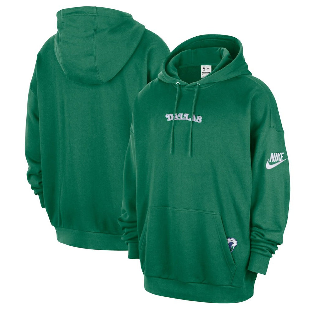 Dallas Mavericks Classic Edition Hardwood Classics Premium Club Heavyweight Fleece Hoodie Green