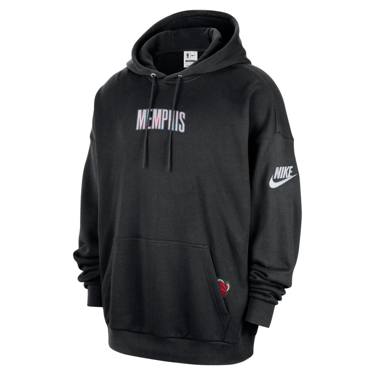Memphis Grizzlies Classic Edition Hardwood Classics Premium Club Heavyweight Fleece Hoodie Black