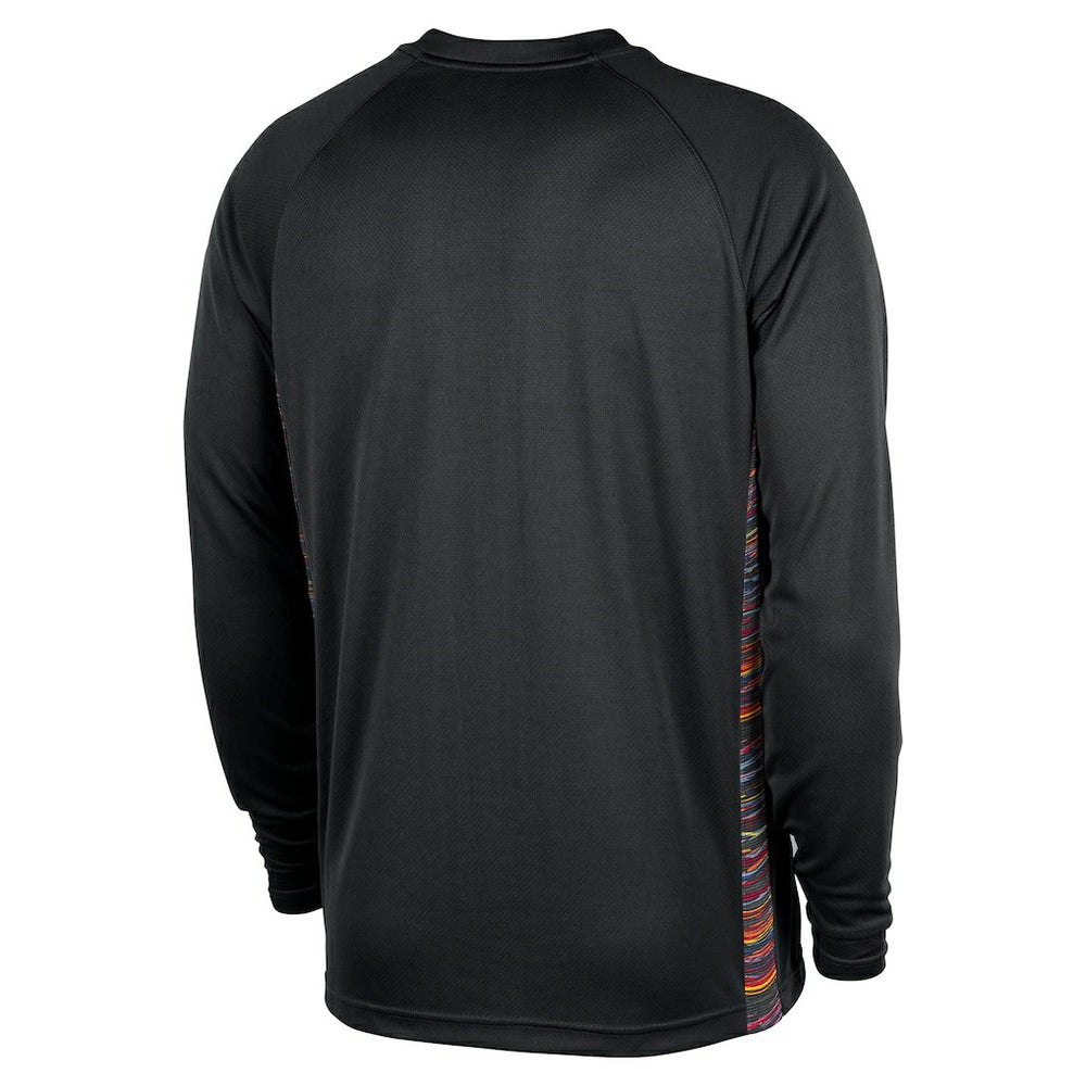 Brooklyn Nets 2025/26 City Edition Authentic Pregame Dri-FIT Long Sleeve Shooting T-Shirt Black