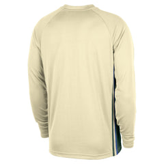 Milwaukee Bucks 2025/26 City Edition Authentic Pregame Dri-FIT Long Sleeve Shooting T-Shirt Cream