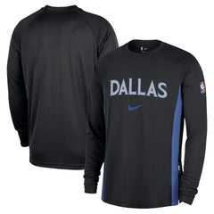 Dallas Mavericks 2025/26 City Edition Authentic Pregame Dri-FIT Long Sleeve Shooting T-Shirt Black