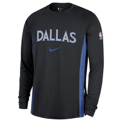 Dallas Mavericks 2025/26 City Edition Authentic Pregame Dri-FIT Long Sleeve Shooting T-Shirt Black