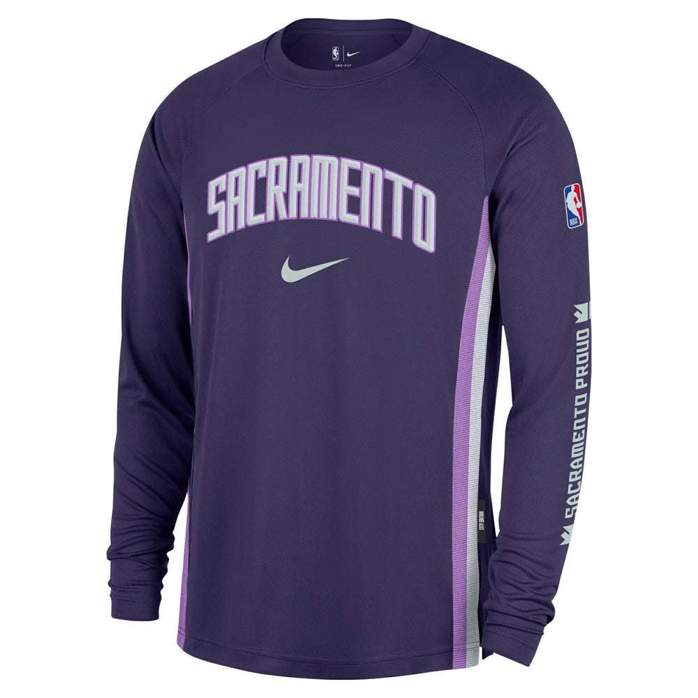 Sacramento Kings 2025/26 City Edition Authentic Pregame Dri-FIT Long Sleeve Shooting T-Shirt Purple