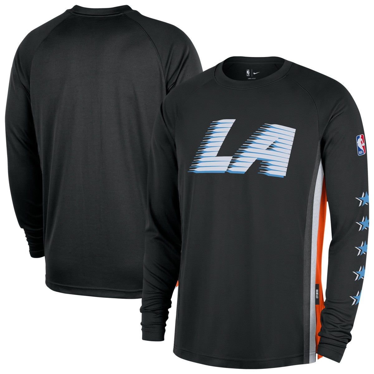 LA Clippers 2025/26 City Edition Authentic Pregame Dri-FIT Long Sleeve Shooting T-Shirt Black