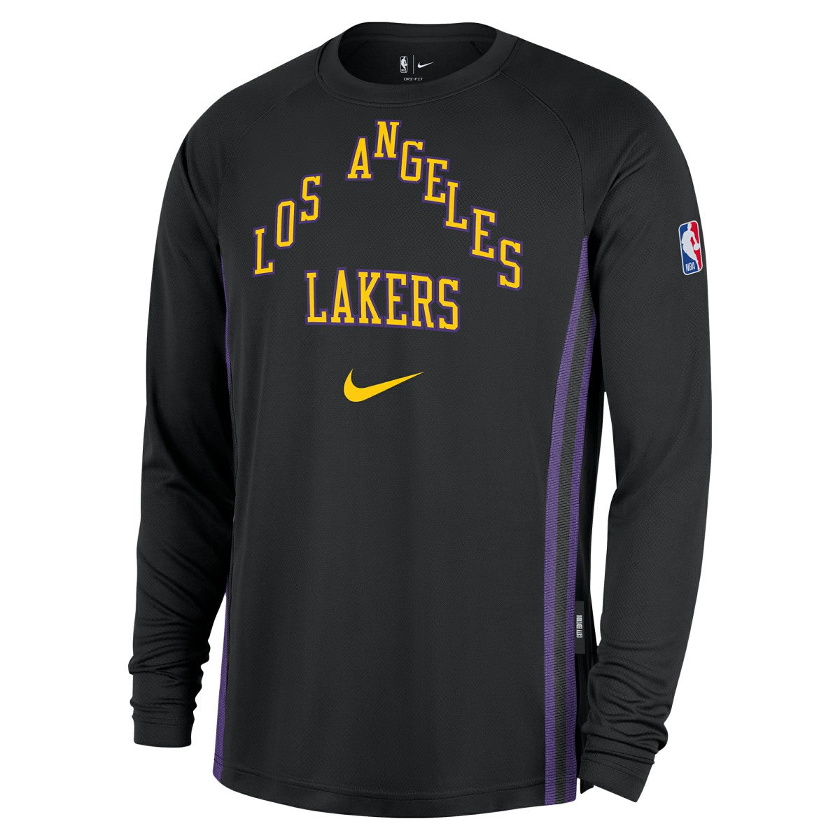 Los Angeles Lakers 2025/26 City Edition Authentic Pregame Dri-FIT Long Sleeve Shooting T-Shirt Black