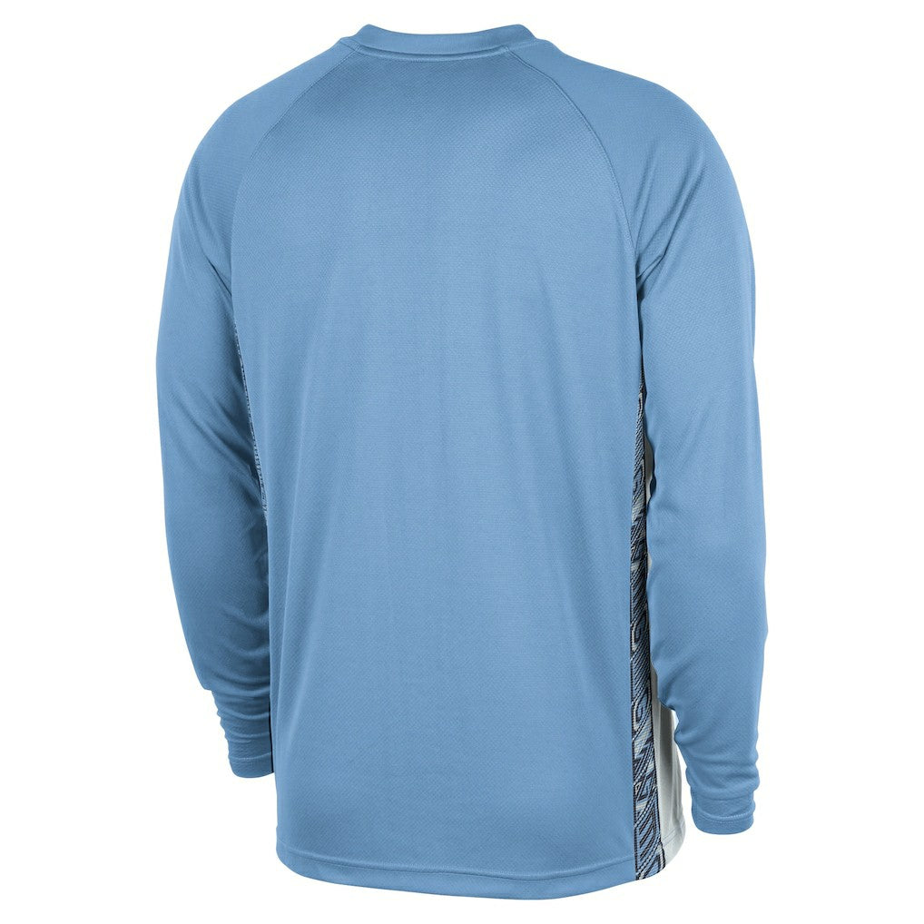 Memphis Grizzlies 2025/26 City Edition Authentic Pregame Dri-FIT Long Sleeve Shooting T-Shirt Light Blue