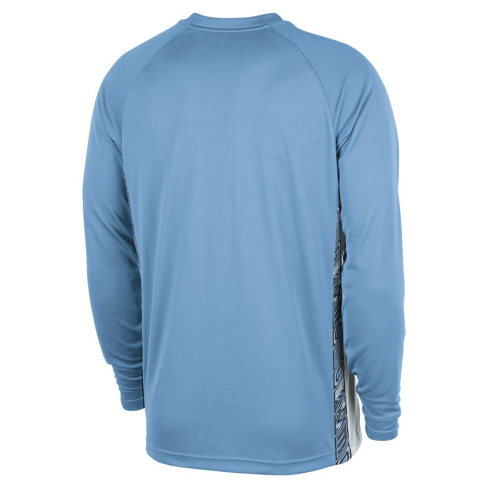 Memphis Grizzlies 2025/26 City Edition Authentic Pregame Dri-FIT Long Sleeve Shooting T-Shirt Light Blue