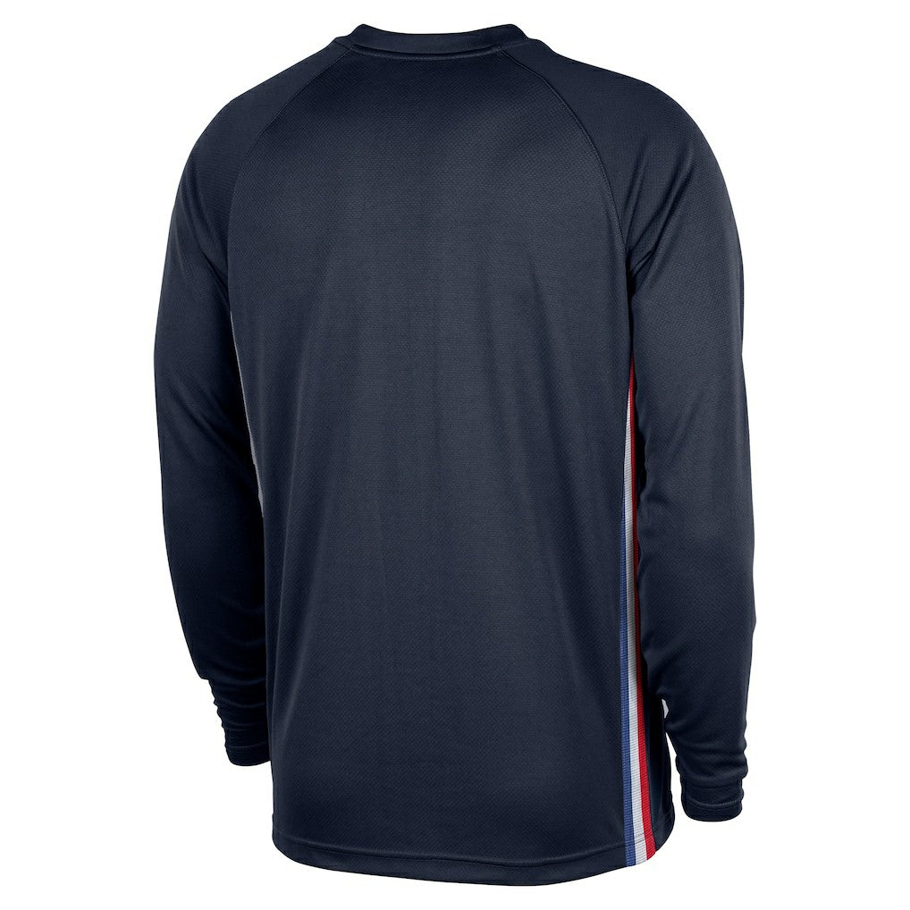 Philadelphia 76ers 2025/26 City Edition Authentic Pregame Dri-FIT Long Sleeve Shooting T-Shirt Navy