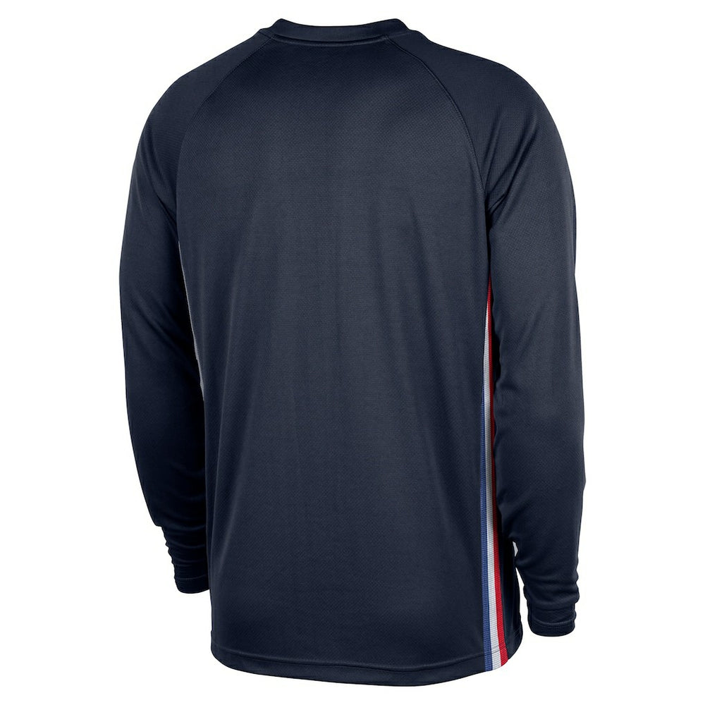 Philadelphia 76ers 2025/26 City Edition Authentic Pregame Dri-FIT Long Sleeve Shooting T-Shirt Navy