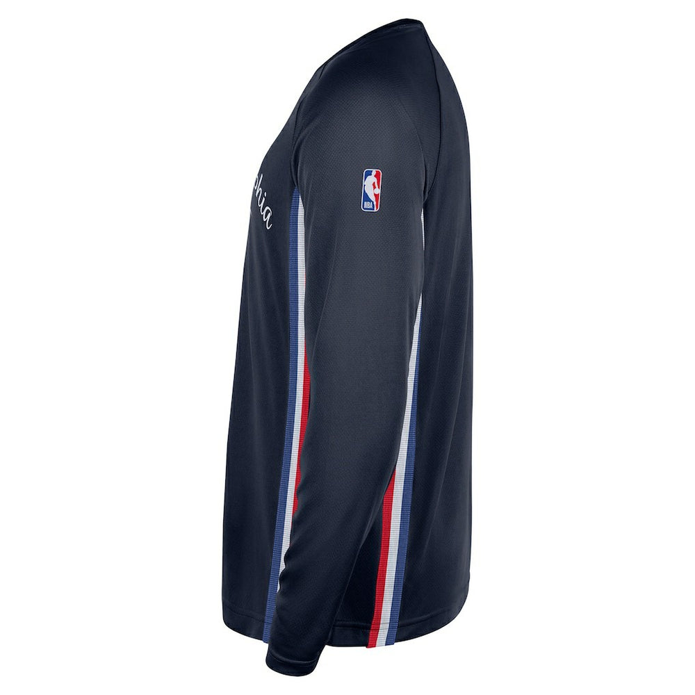 Philadelphia 76ers 2025/26 City Edition Authentic Pregame Dri-FIT Long Sleeve Shooting T-Shirt Navy