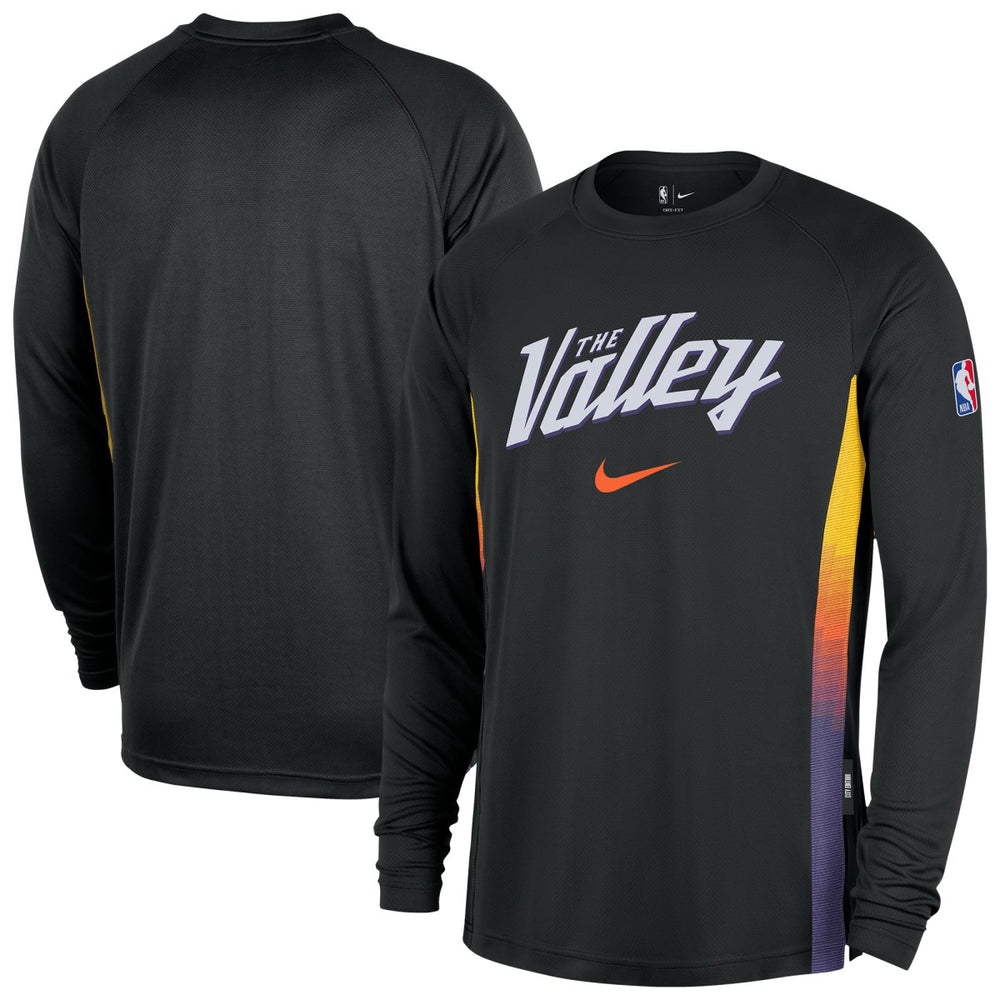 Phoenix Suns 2025/26 City Edition Authentic Pregame Dri-FIT Long Sleeve Shooting T-Shirt Black