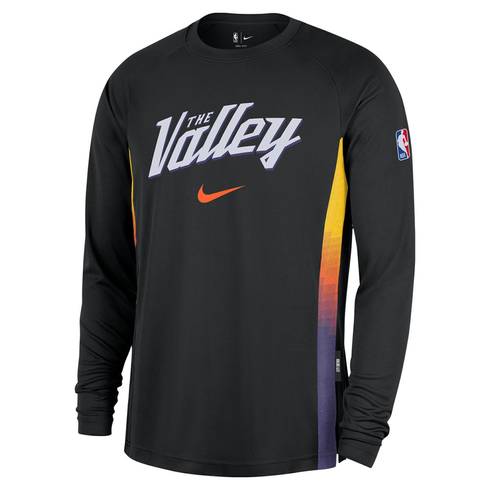 Phoenix Suns 2025/26 City Edition Authentic Pregame Dri-FIT Long Sleeve Shooting T-Shirt Black
