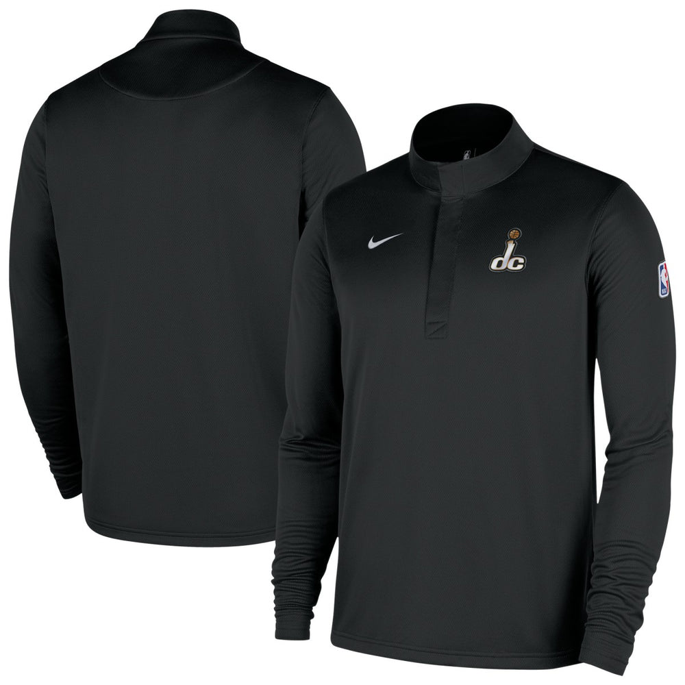 Washington Wizards 2025/26 City Edition Remix Authentic Coaches Dri-FIT Half-Zip Top Black