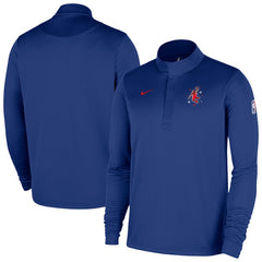 Houston Rockets 2025/26 City Edition Remix Authentic Coaches Dri-FIT Half-Zip Top Blue