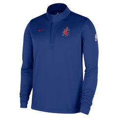 Houston Rockets 2025/26 City Edition Remix Authentic Coaches Dri-FIT Half-Zip Top Blue