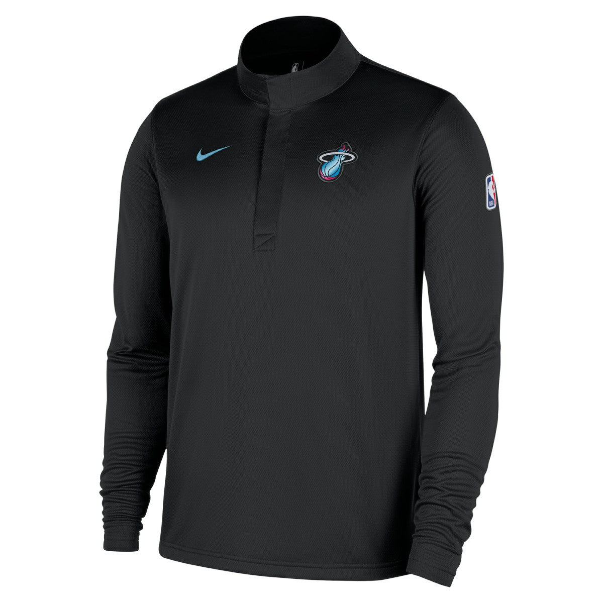 Miami Heat 2025/26 City Edition Remix Authentic Coaches Dri-FIT Half-Zip Top Black