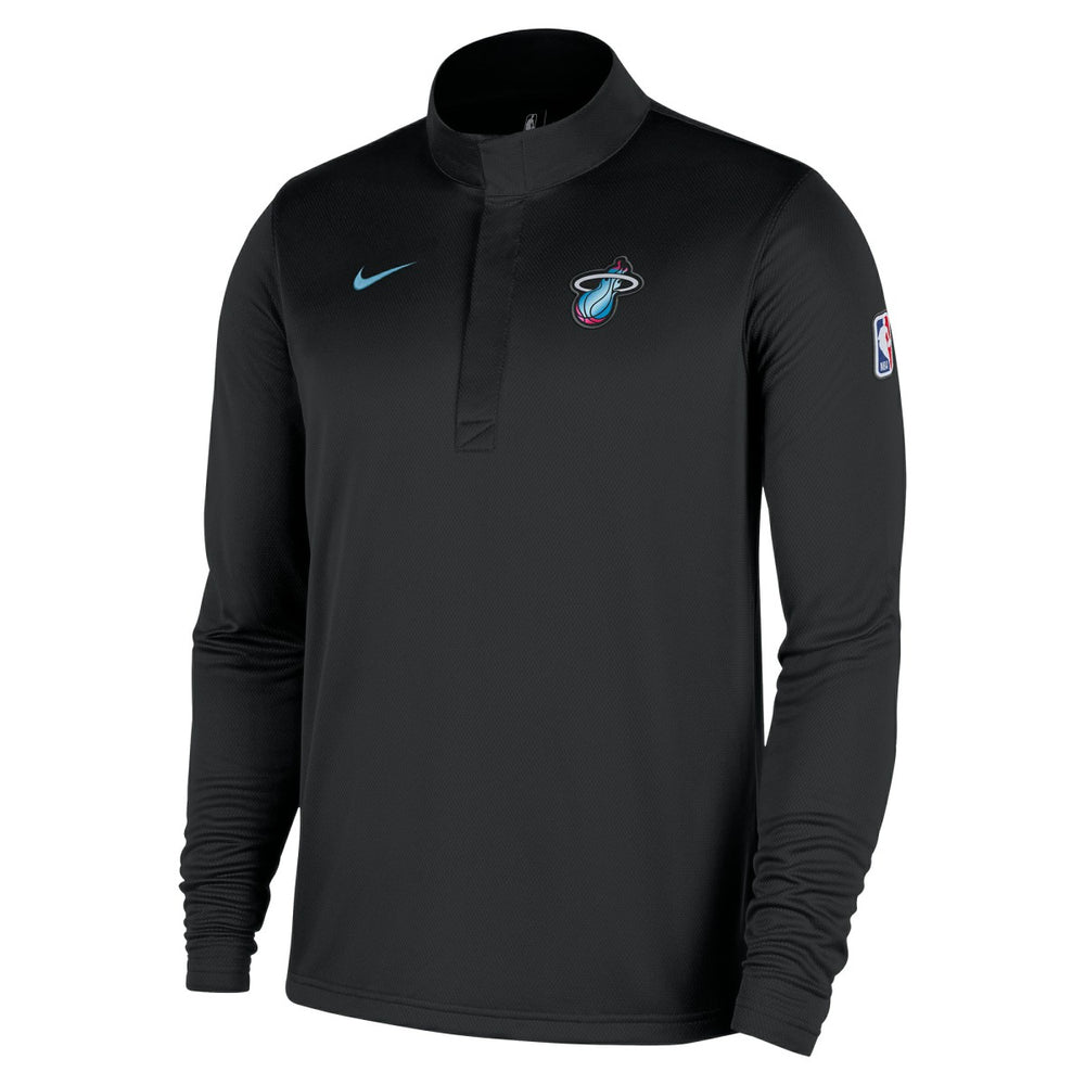 Miami Heat 2025/26 City Edition Remix Authentic Coaches Dri-FIT Half-Zip Top Black