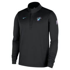 Miami Heat 2025/26 City Edition Remix Authentic Coaches Dri-FIT Half-Zip Top Black