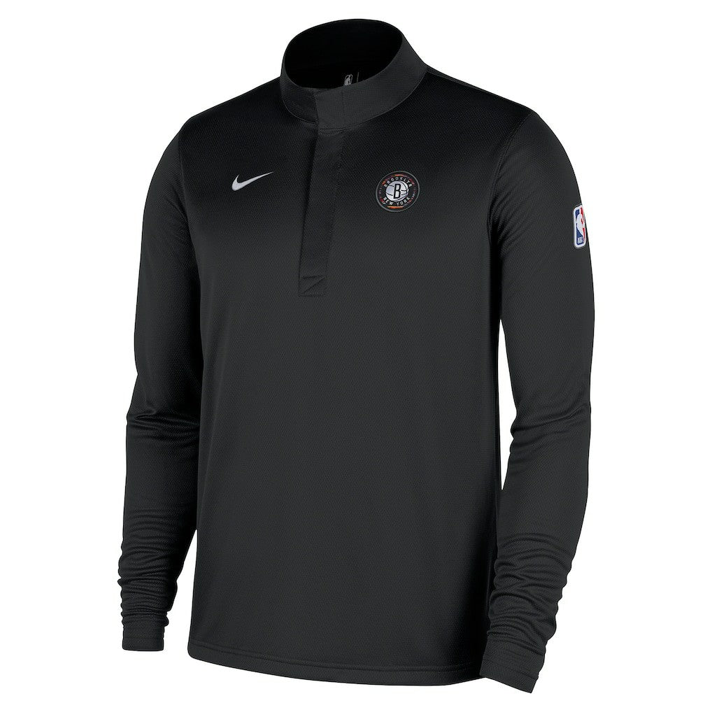 Brooklyn Nets 2025/26 City Edition Remix Authentic Coaches Dri-FIT Half-Zip Top Black