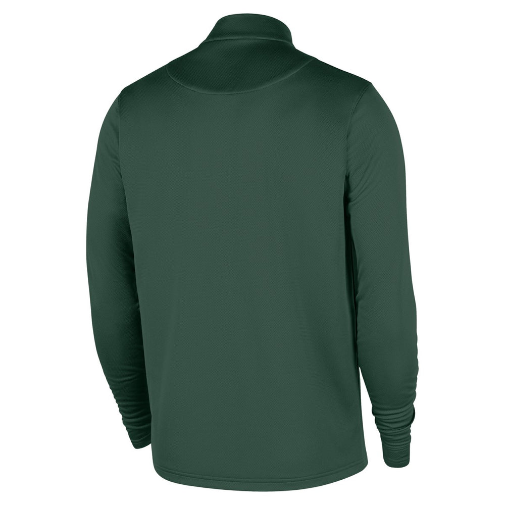 Milwaukee Bucks 2025/26 City Edition Remix Authentic Coaches Dri-FIT Half-Zip Top Hunter Green