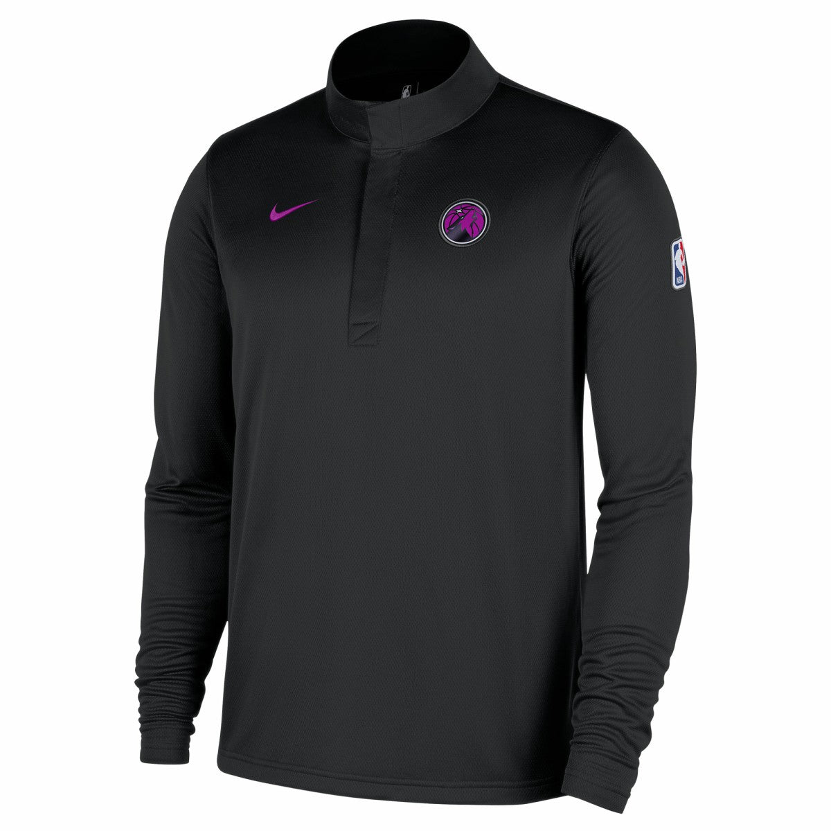 Minnesota Timberwolves 2025/26 City Edition Remix Authentic Coaches Dri-FIT Half-Zip Pullover Black
