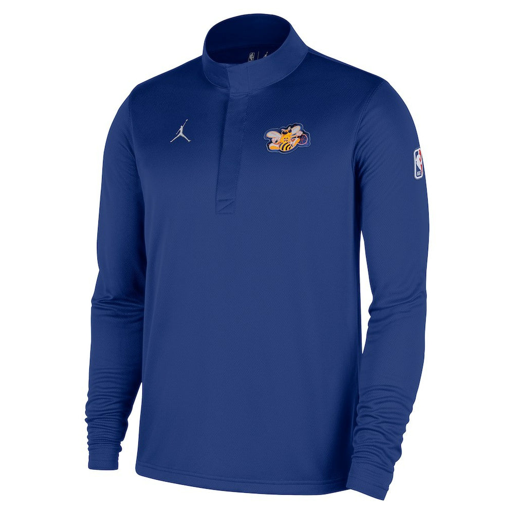 Charlotte Hornets Jordan Brand 2025/26 City Edition Remix Authentic Coaches Dri-FIT Half-Zip Top Blue