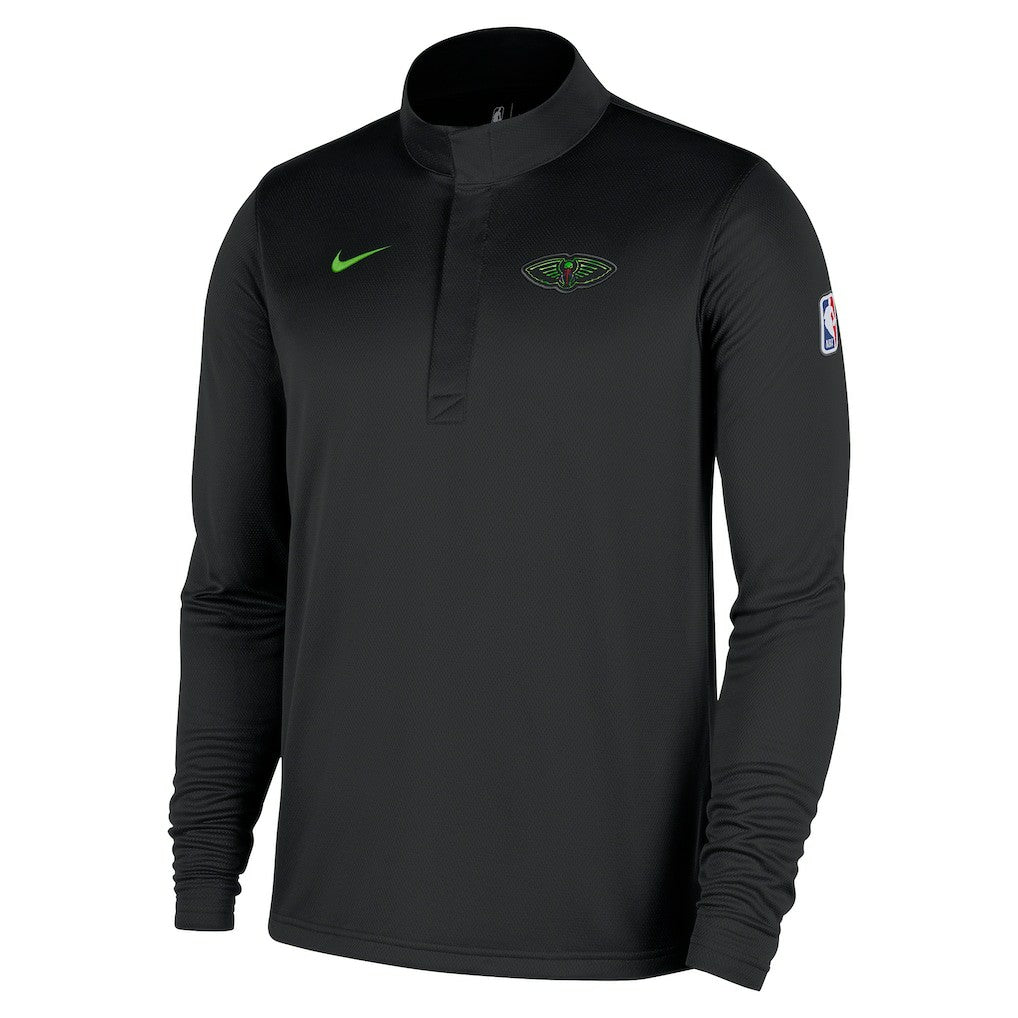 New Orleans Pelicans 2025/26 City Edition Remix Authentic Coaches Dri-FIT Half-Zip Top Black