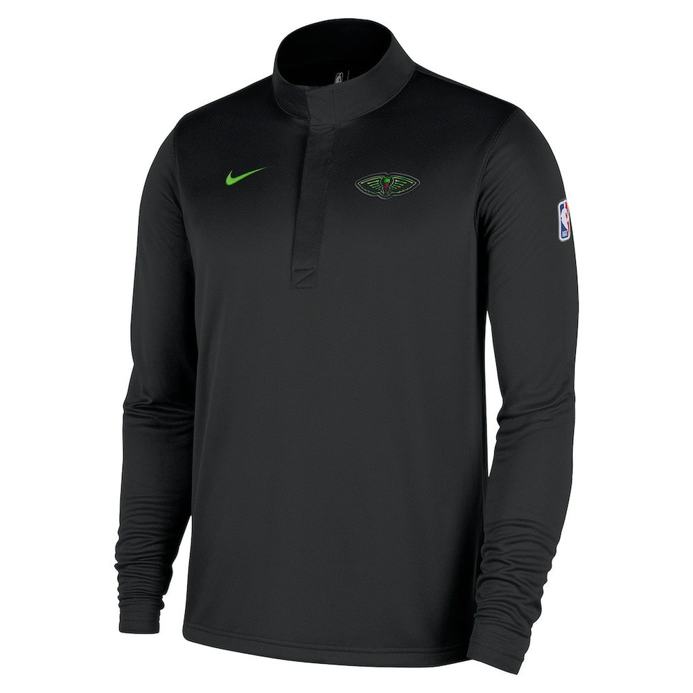 New Orleans Pelicans 2025/26 City Edition Remix Authentic Coaches Dri-FIT Half-Zip Top Black