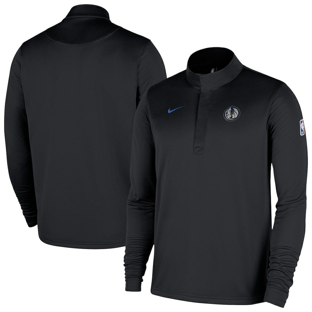 Dallas Mavericks 2025/26 City Edition Remix Authentic Coaches Dri-FIT Half-Zip Top Black
