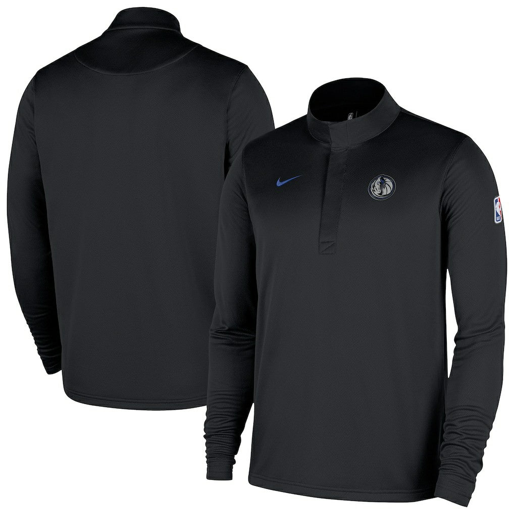 Dallas Mavericks 2025/26 City Edition Remix Authentic Coaches Dri-FIT Half-Zip Top Black