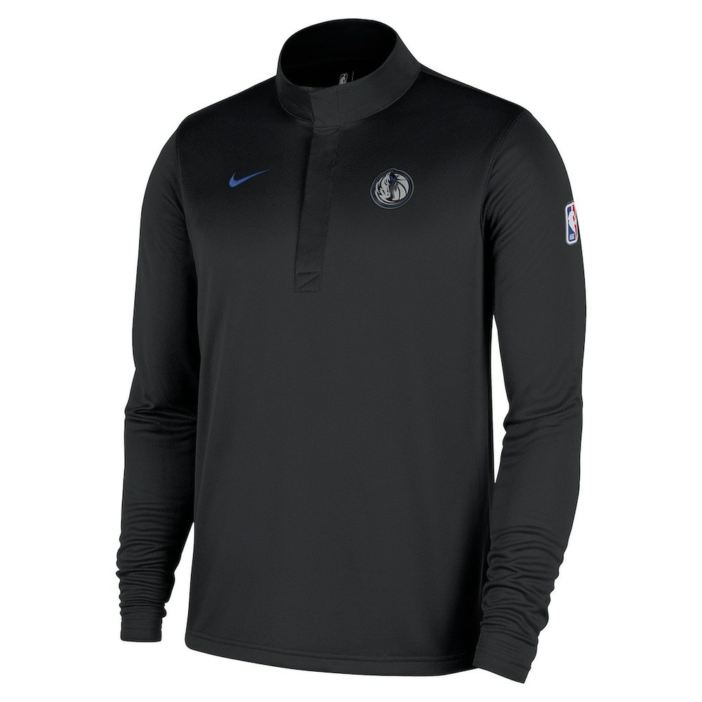 Dallas Mavericks 2025/26 City Edition Remix Authentic Coaches Dri-FIT Half-Zip Top Black