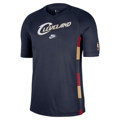 Cleveland Cavaliers Classic Edition Hardwood Classics Authentic Game Shooting T-Shirt Navy