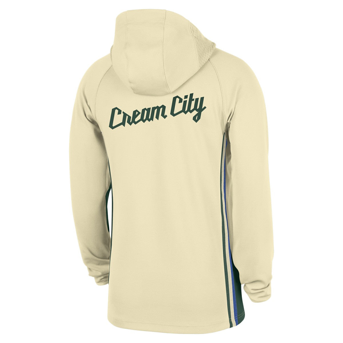 Milwaukee Bucks 2025/26 City Edition Remix Authentic On-Court Quarter-Zip Dri-FIT Hooded Jacket White