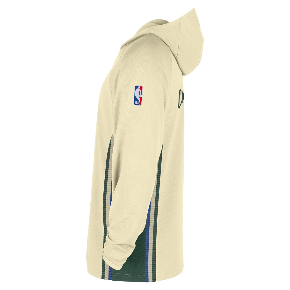 Milwaukee Bucks 2025/26 City Edition Remix Authentic On-Court Quarter-Zip Dri-FIT Hooded Jacket White