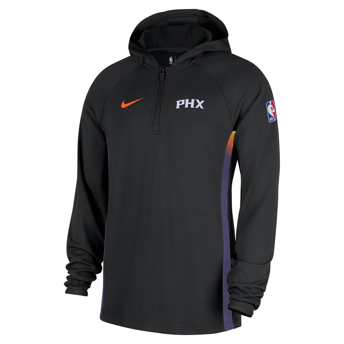 Phoenix Suns 2025/26 City Edition Remix Authentic On-Court Quarter-Zip Dri-FIT Hooded Jacket Black