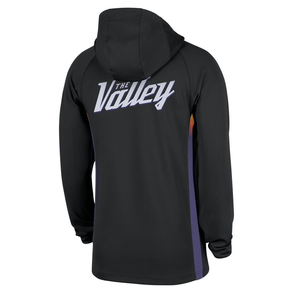 Phoenix Suns 2025/26 City Edition Remix Authentic On-Court Quarter-Zip Dri-FIT Hooded Jacket Black