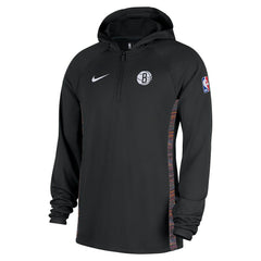 Brooklyn Nets 2025/26 City Edition Remix Authentic On-Court Quarter-Zip Dri-FIT Hooded Jacket Black