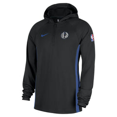 Dallas Mavericks 2025/26 City Edition Remix Authentic On-Court Quarter-Zip Dri-FIT Hooded Jacket Black