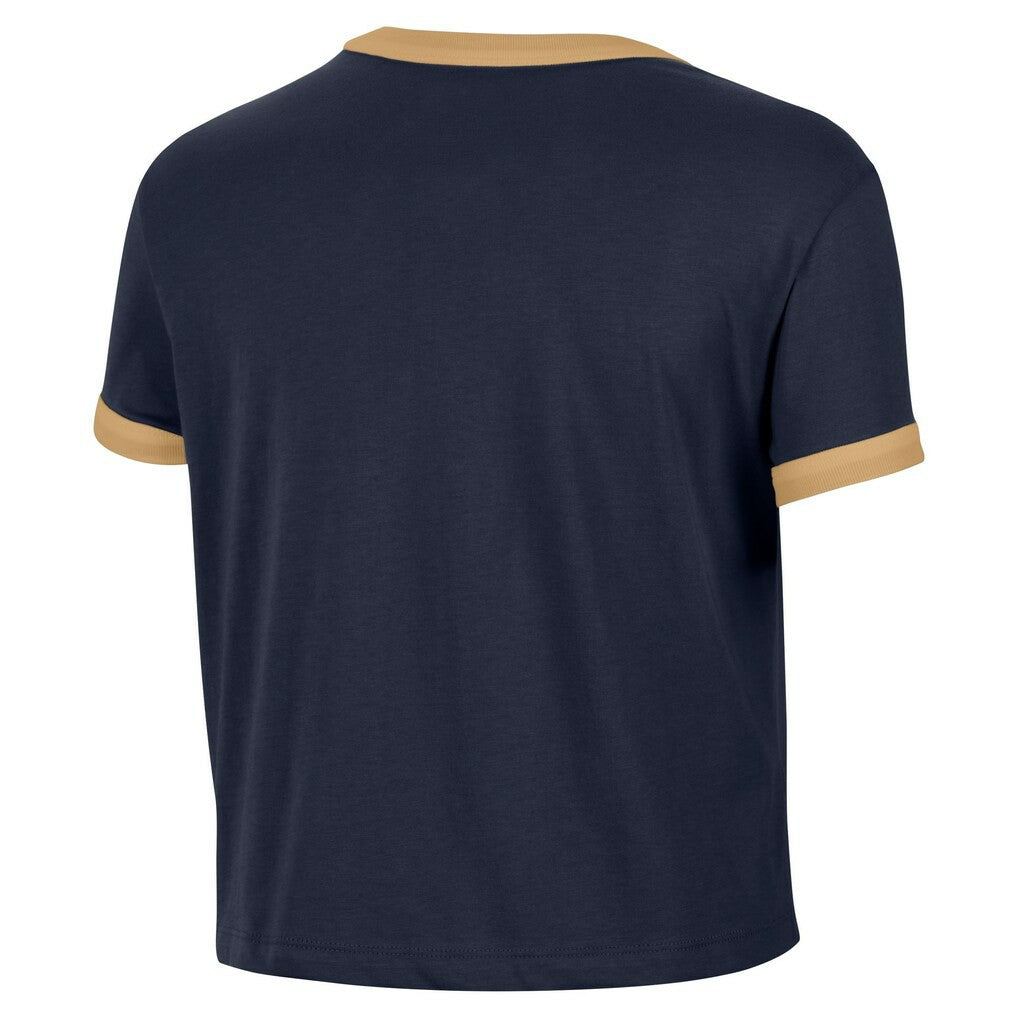 Cleveland Cavaliers Women's Classic Edition Hardwood Classics Essential Vintage Ringer T-Shirt Navy