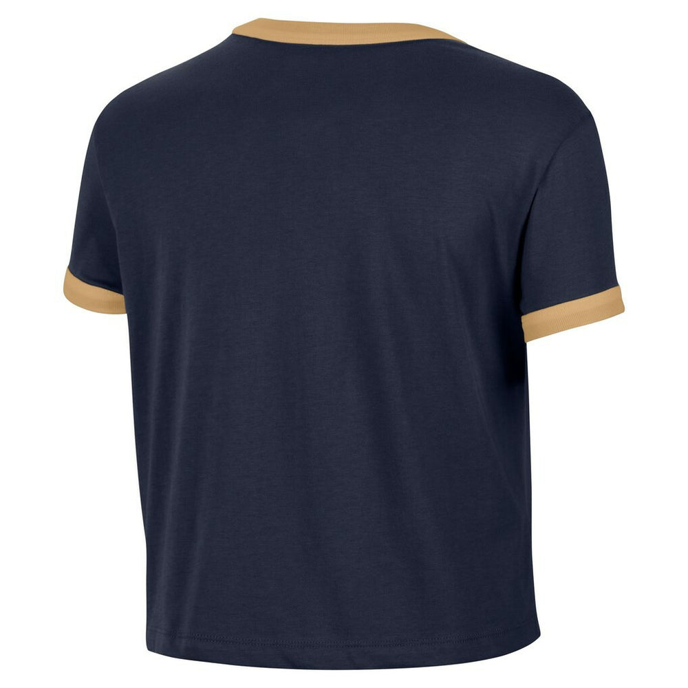 Cleveland Cavaliers Women's Classic Edition Hardwood Classics Essential Vintage Ringer T-Shirt Navy
