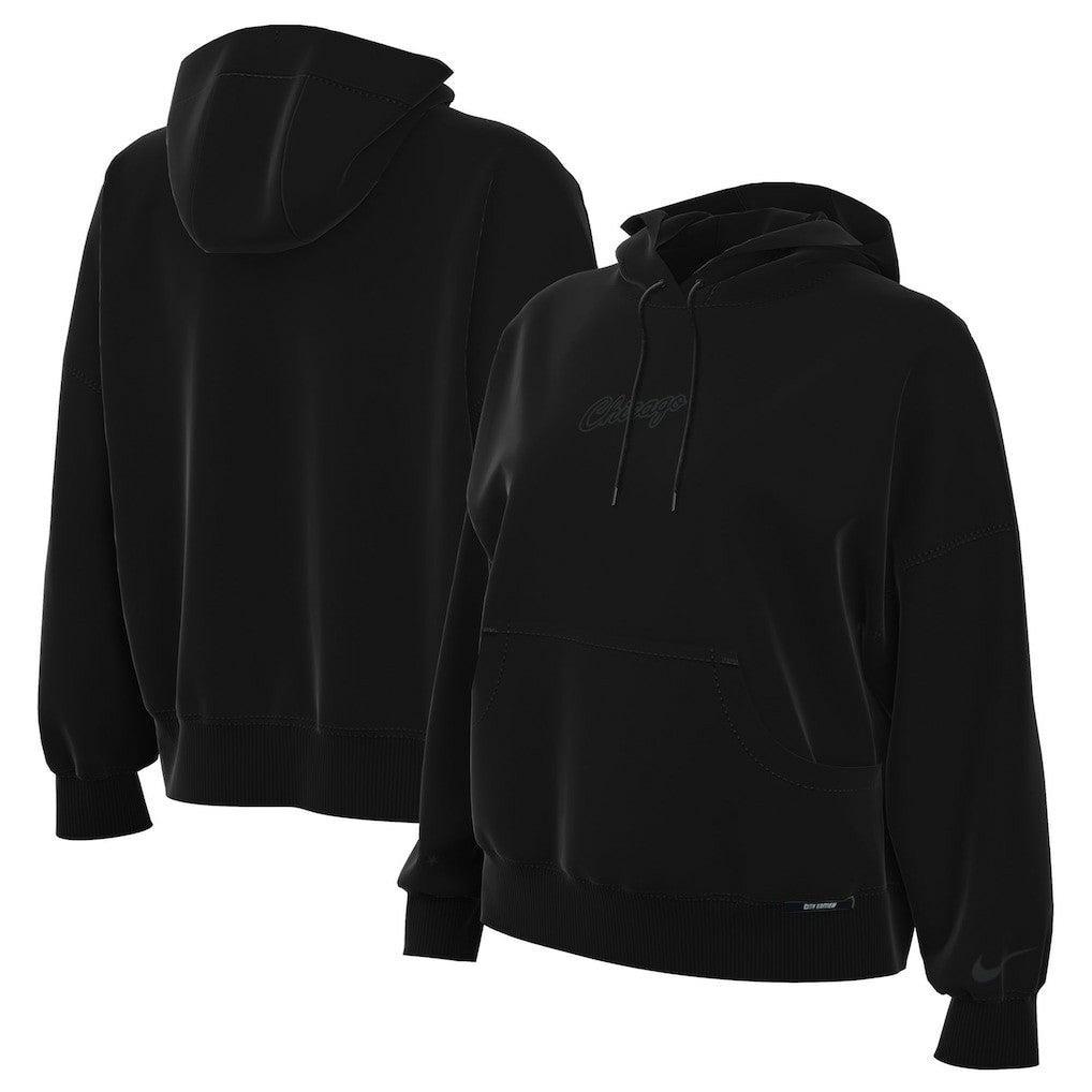 Chicago Bulls Women's 2025/26 City Edition Remix Premium Fleece Hoodie Black