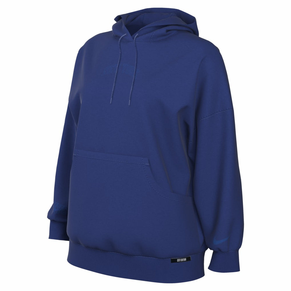 New York Knicks Women's 2025/26 City Edition Remix Premium Fleece Hoodie Blue