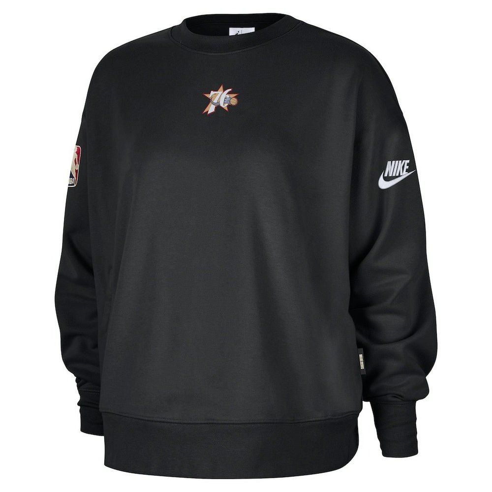 Philadelphia 76ers Women's Classic Edition Hardwood Classics Premium Phoenix Fleece Sweatshirt Black