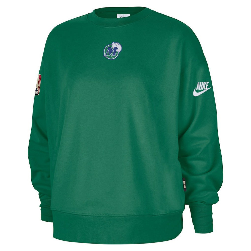 Dallas Mavericks Women's Classic Edition Hardwood Classics Premium Phoenix Fleece Sweatshirt Green