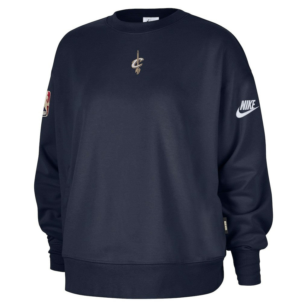 Cleveland Cavaliers Women's Classic Edition Hardwood Classics Premium Phoenix Fleece Sweatshirt Navy