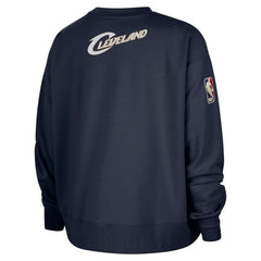 Cleveland Cavaliers Women's Classic Edition Hardwood Classics Premium Phoenix Fleece Sweatshirt Navy