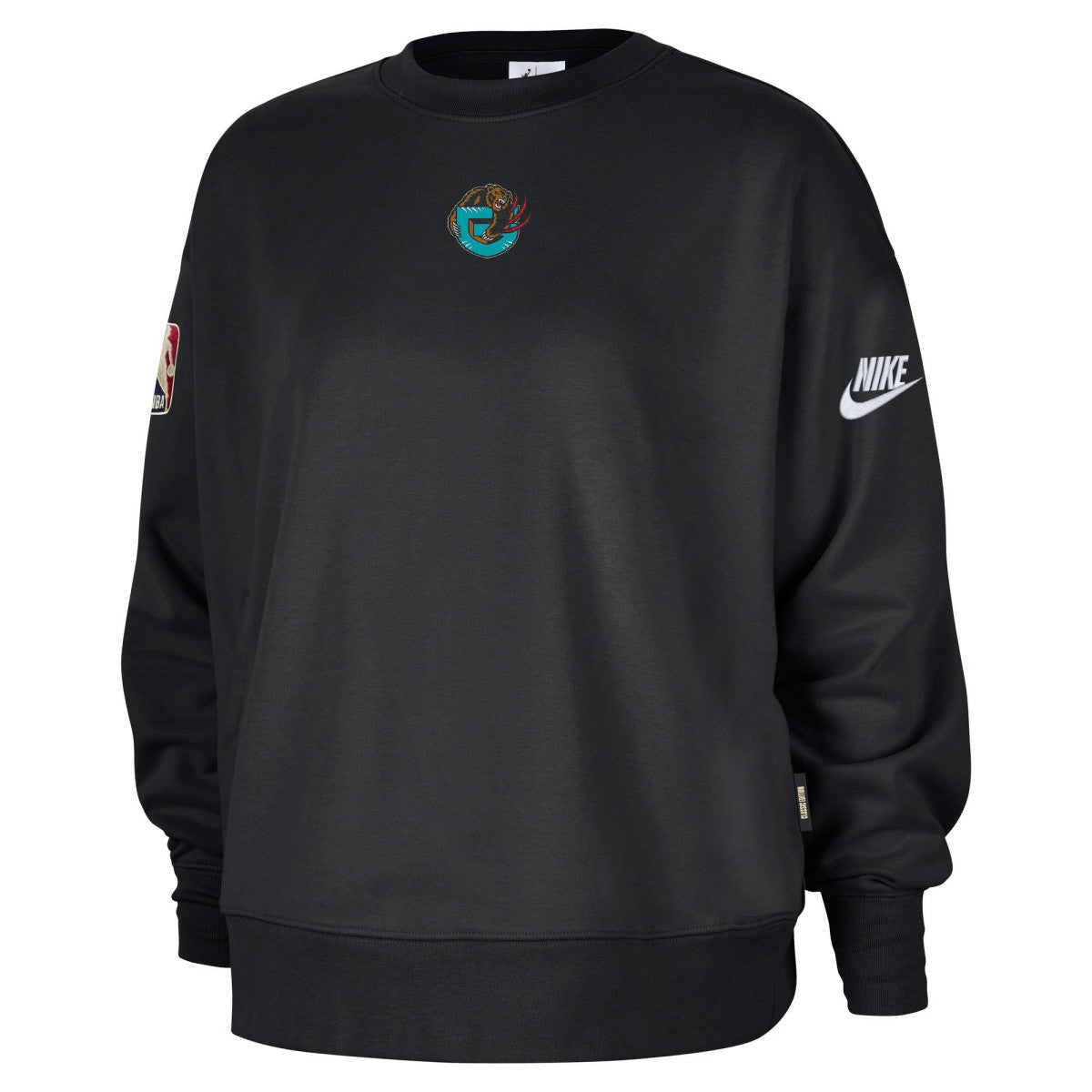 Memphis Grizzlies Women's Classic Edition Hardwood Classics Premium Phoenix Fleece Sweatshirt Black
