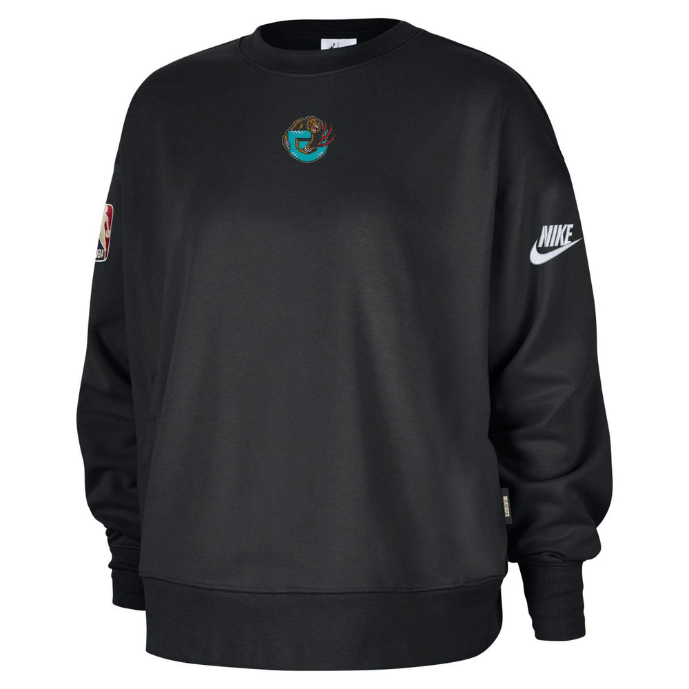 Memphis Grizzlies Women's Classic Edition Hardwood Classics Premium Phoenix Fleece Sweatshirt Black